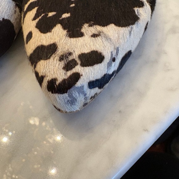 MYRA Cowhide Hair-On Leather Studded Mule Slides Size‎ 7 Western Boho Flats - Picture 6 of 15